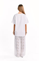 Jev White Lace Pants Image