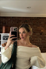 Joey Cream Off Shoulder Sweater