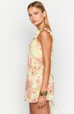 Joyce Yellow Bloom Mini Dress Image