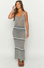 Julane Black Knit Maxi Dress Image