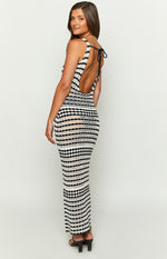 Julane Black Knit Maxi Dress Image