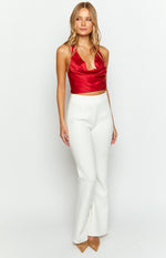 Kai Red Halter Crop Top Image