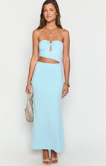 Kain Blue Strapless Maxi Dress Image