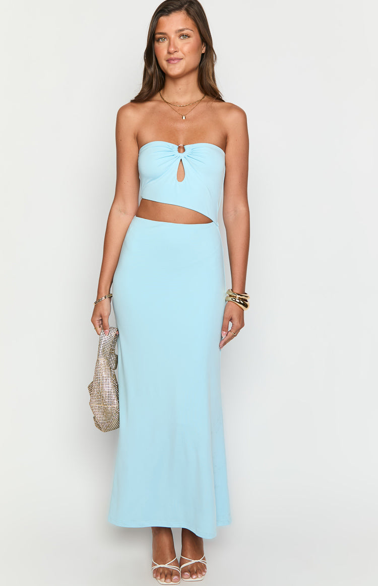 Kain Blue Strapless Maxi Dress Image