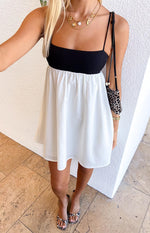 Karia White Contrast Mini Dress Image