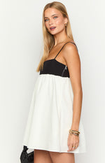 Karia White Contrast Mini Dress Image