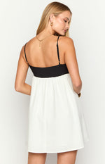 Karia White Contrast Mini Dress Image