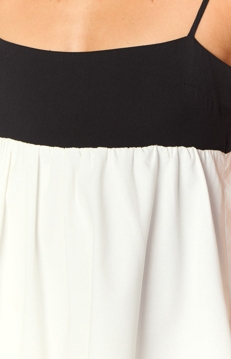 Karia White Contrast Mini Dress Image