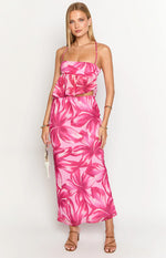 Karla Pink Floral Top Image