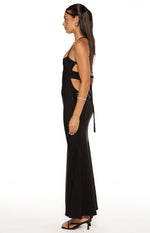 Kelcey Black Sequin Detail Formal Maxi Dress Image