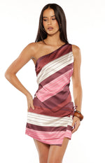 Kendall Pink Stripe Tie Skirt Image