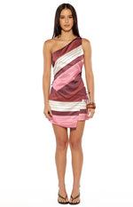 Kendall Pink Stripe Tie Skirt Image