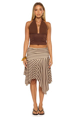 Kerlina Brown Halter Neck Top Image