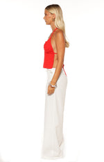 Kiki Red Crochet Flower Halter Top - PRE ORDER Image