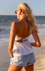 Lindsay Light Wash Denim Shorts Image