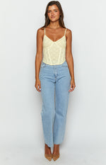 Lace Lotus Cream Corset Top Image