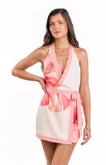 Lainey White Floral Print Mini Dress Image