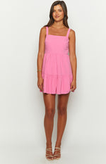 Lara Pink Baby Doll Mini Dress Image
