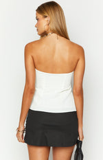 Layi White Strapless Top Image