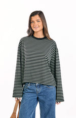 Lioness Bloom Forest Stripe Long Sleeve Top Image