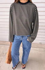 Lioness Bloom Forest Stripe Long Sleeve Top Image