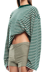 Lioness Bloom Moss Stripe Long Sleeve Top Image
