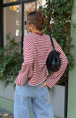 Lioness Bloom Wine Stripe Long Sleeve Top Image