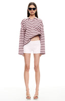 Lioness Rebels Jersey Burgundy Blush Stripe