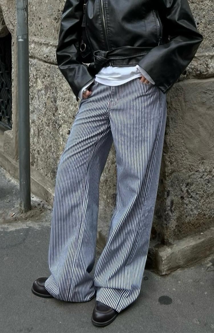 Lioness Top Model Navy Stripe Jean Image