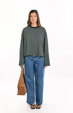 Lioness Bloom Forest Stripe Long Sleeve Top Image