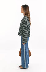 Lioness Bloom Forest Stripe Long Sleeve Top Image