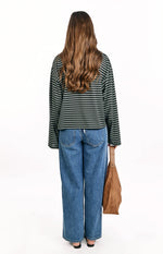 Lioness Bloom Forest Stripe Long Sleeve Top Image