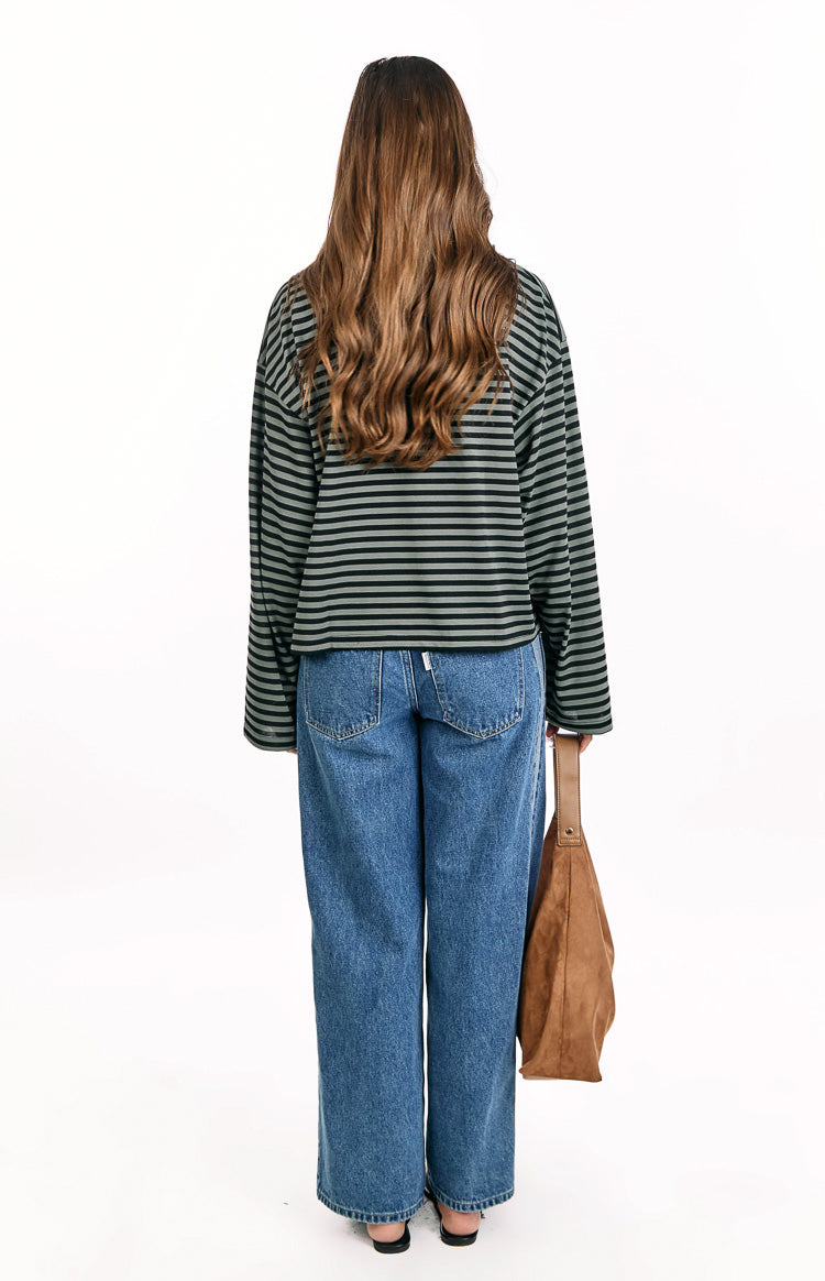 Lioness Bloom Forest Stripe Long Sleeve Top Image