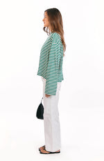 Lioness Bloom Moss Stripe Long Sleeve Top Image