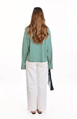 Lioness Bloom Moss Stripe Long Sleeve Top Image