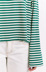 Lioness Bloom Moss Stripe Long Sleeve Top Image