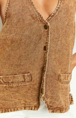 Lioness Hills Halter Stonewash Top Image