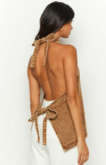 Lioness Hills Halter Stonewash Top Image