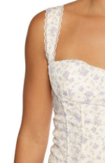 Louis Purple Floral Corset Top Image