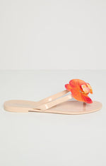Love Me Not Tan Floral Thong Sandals Image