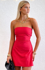 Love Parade Red Strapless Mini Dress Image