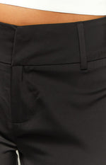 Maeve Black Satin Pants Image