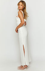 Magnus White Tie Back Maxi Dress Image