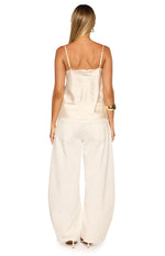 Marci Cream Satin Lace Cami Top Image