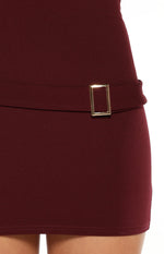 Marla Burgundy Micro Mini Dress Image