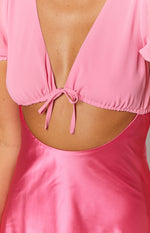 Maxine Pink Cap Sleeve Mini Dress Image