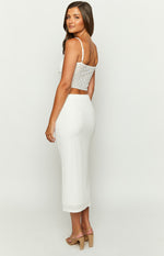 McKay White Midi Skirt Image
