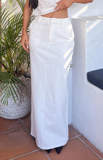 Mia White Maxi Skirt Image