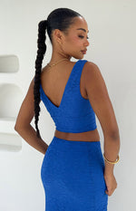 Mimosa Blue Lace Crop Top Image