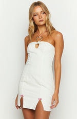 Missy White Strapless Mini Dress Image